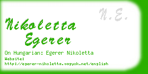 nikoletta egerer business card